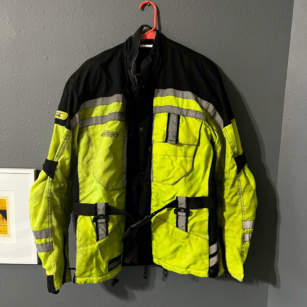 Hein Gericke Vintage Sheltex Mens Neon Yellow Motorcycle Jacket